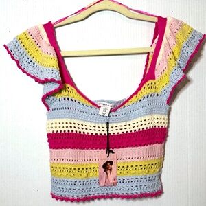 New! NWT Sincerely Jules Crochet Top